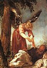 Angel Canvas Paintings - An Angel Awakens the Prophet Elijah